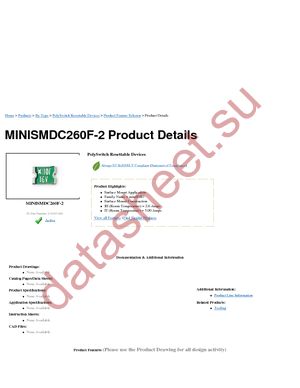 MINISMDC260F-2 datasheet  